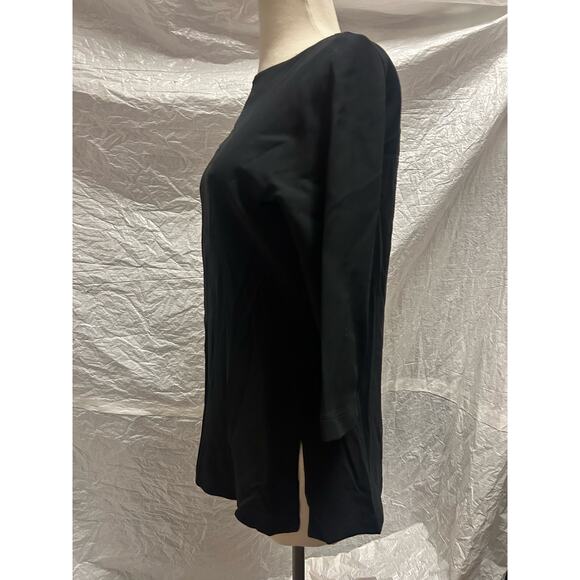 Skas Fifth Avenue Petite Collection- Black 71%Triacetate Blend Top and Pants Set - Picture 3 of 9